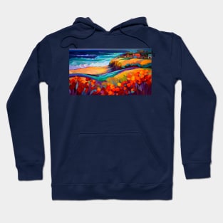 Floral dunes and the beach house 1 Hoodie